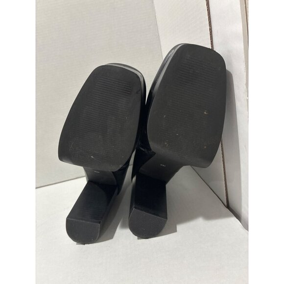 Madden Girl Autumn Platform heeled Black Ankle Motto Bootie Womens size 8 - Picture 5 of 7